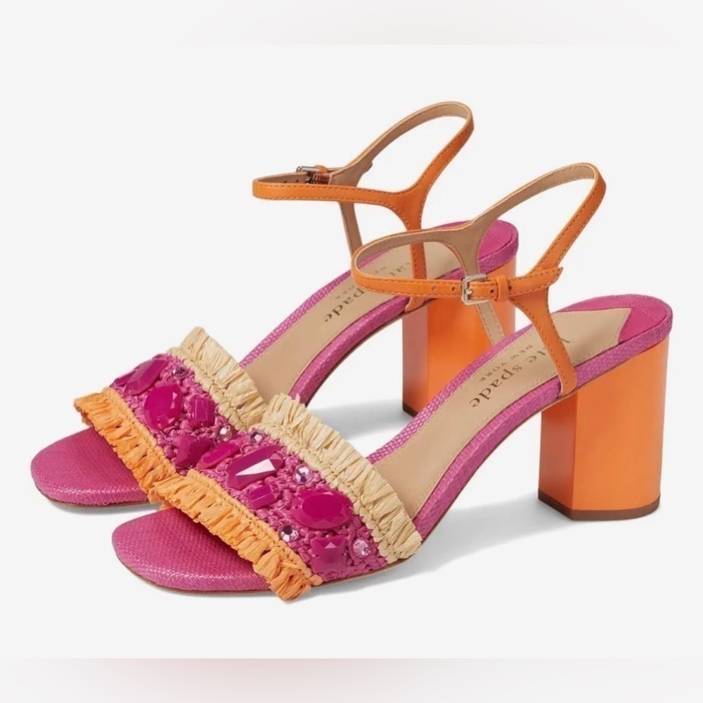 NIB Kate Spade Bora Bora Crystal Block Heel Sandal